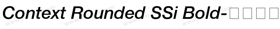 Context Rounded SSi Bold字体转换